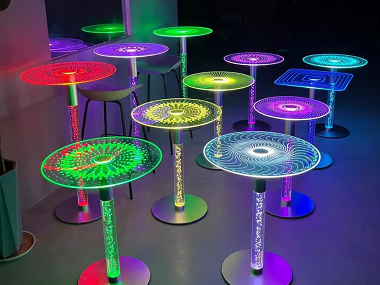 Coffee Table with LED Light