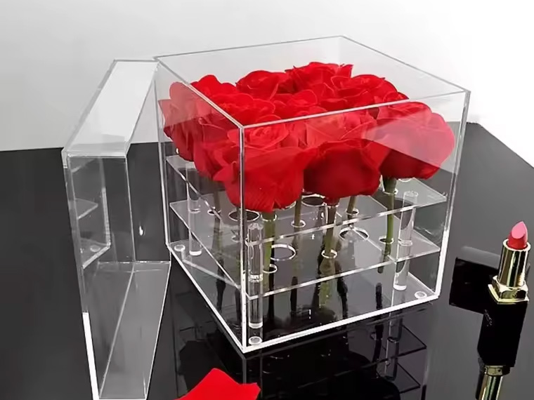 Romantic gift | UV acrylic, create eternal flower, light up Valentine's Day